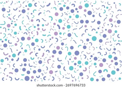Random color dots, This graphic displays circular dots, each dot filled with a randomly generated vivid color. Spacing, dot size, and count can be adjusted.