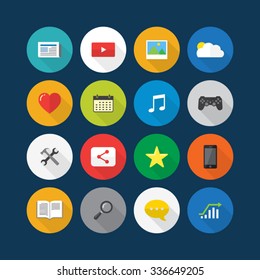 random color flat icon symbol