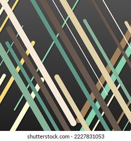 Random Color flowing stripe lines illustration