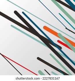 Random Color flowing stripe lines illustration