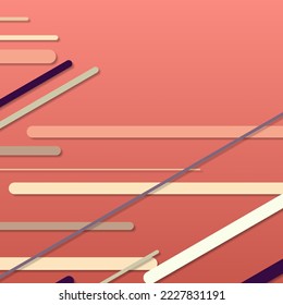 Ilustración de líneas de rayas de color aleatorio