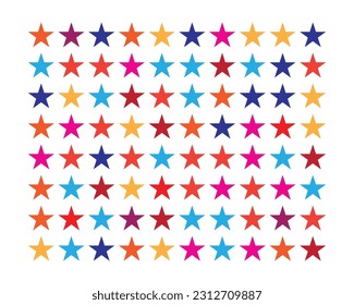 Random Color stars Designelemente Vektorgrafik leicht zu bearbeiten