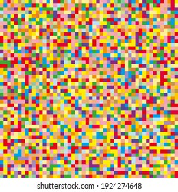 Random colorful abstract pixel art, simple vector illustration