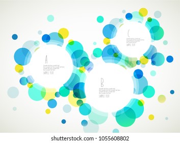 Random colorful bubbles with place for your text.