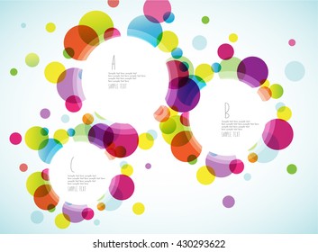 Random colorful bubbles with place for your text.
