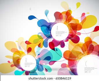 Random colorful bubbles with place for your text.