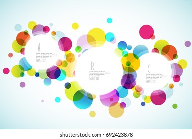 Random colorful bubbles with place for your text.