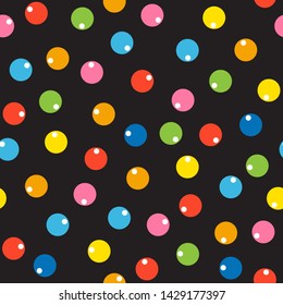 Random colorful candy pattern. Confetti seamless background