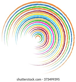 Random colorful circular concentric lines abstract