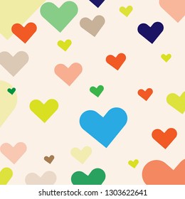 random colorful heart background for valentine day