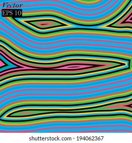 Random colorful lines in vector format. Abstract background or design element.