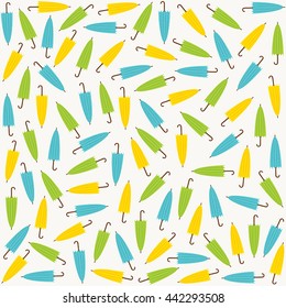 random colorful umbrella pattern design vector