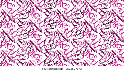 Random colure Font pattern design