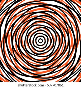 Random concentric circles. Abstract background with irregular circular pattern