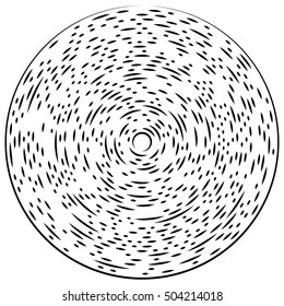 Random concentric segmented circles. Circular geometric element.