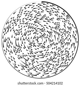 Random concentric segmented circles. Circular geometric element.