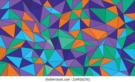 random cool color with lowpolygon abstract background