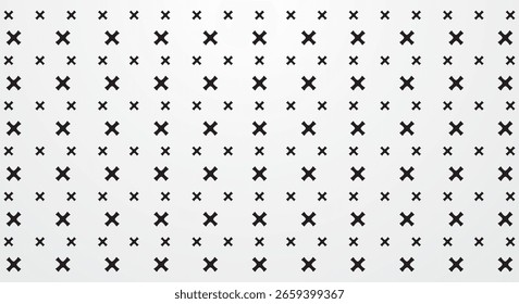 Random cross pattern on white background