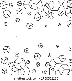 Random cube vector business background.
