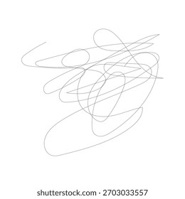Diseño de Vector abstracto del bosquejo de las líneas curvas al azar para las ilustraciones de fondo
