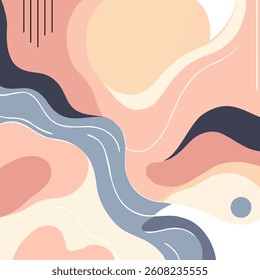 Random curves multicolored background texture