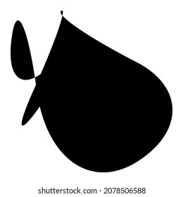 Random curvy, squiggle, freehand abstract shape. Squiggle, wriggle distortion, deformation effect element