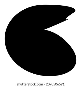 Random curvy, squiggle, freehand abstract shape. Squiggle, wriggle distortion, deformation effect element