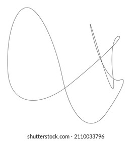 Curva aleatoria, acurrucarse, forma abstracta de mano libre. Esquivar, distorsión de la maniobra, elemento de efecto de deformación