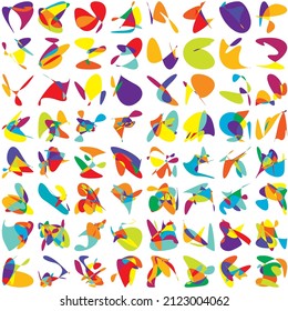 Random curvy, squiggle, freehe und abstrakte Form. Verzerrung, Verformung, Verformungseffektelement