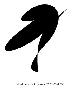 Random curvy, squiggle, freehand abstract shape. Squiggle, wriggle distortion, deformation effect element
