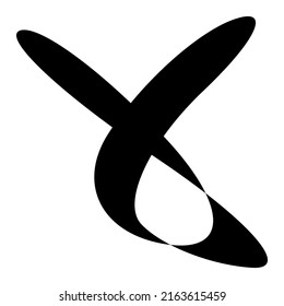Curva aleatoria, acurrucarse, forma abstracta de mano libre. Esquivar, distorsión de la maniobra, elemento de efecto de deformación