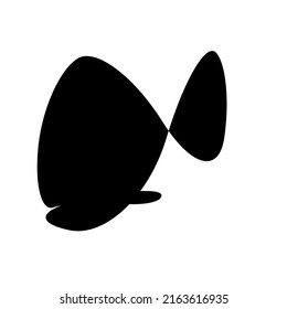 Random curvy, squiggle, freehand abstract shape. Squiggle, wriggle distortion, deformation effect element