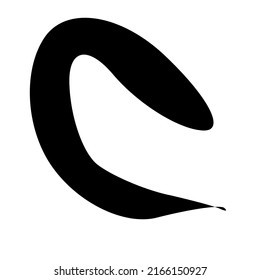 Random curvy, squiggle, freehand abstract shape. Squiggle, wriggle distortion, deformation effect element