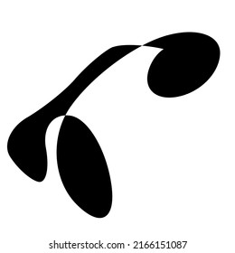 Random curvy, squiggle, freehand abstract shape. Squiggle, wriggle distortion, deformation effect element