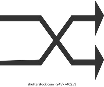 Random Data analysis icon with black outline style. shuffle, randomize, arrow, forward, rotate, direction, action. Vector illustration
Vector 