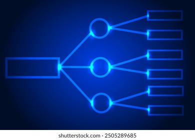 Random Decision Tree Technology abstract background.