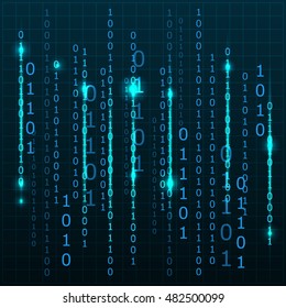 Random digital programming background with light effects