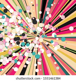 Random Distribution of Colorful Lines Computational Generative Art background illustration