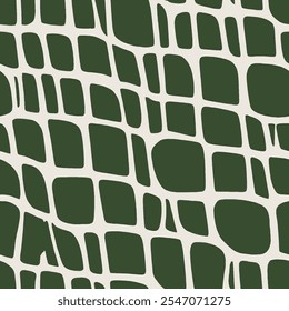 random distribution of dark green colored organic shapes on a white background