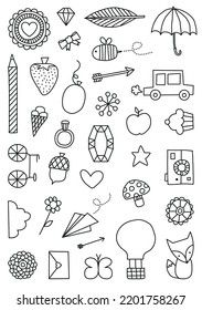 Random-Doodles-Vektorgrafik-Set