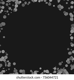 Random dot background - vector illustration from grey dots with blank space in the middle