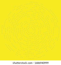 Random dots, circles abstract. Speckles, dotted radial, radiating, circular geometric illustration. Polka-dots, pointillist, pointillism design element