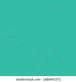 Random dots, circles abstract. Speckles, dotted radial, radiating, circular geometric illustration. Polka-dots, pointillist, pointillism design element