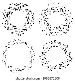 Puntos aleatorios, elementos de diseño de círculos. Especkles, diseño abstracto con puntos