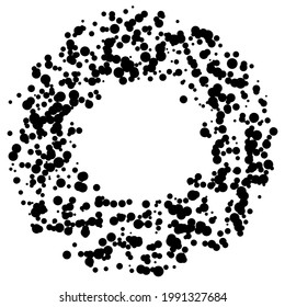 Random dots, circles design element. Speckles, dotted abstract design