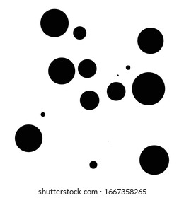 Random dots, circles pattern. 