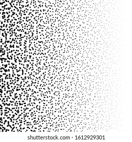 Random Dots, Random Circles Pattern, Background. Noise Halftone. Dispersion, Scatter Dotted Half-tone Pointillist Design. Noisy Particles Speckle Texture. Abstract Geometric Circles Illustration