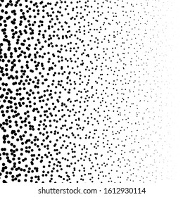 Random dots, random circles pattern, background. Noise halftone. Dispersion, scatter dotted half-tone pointillist design. Noisy particles speckle texture. Abstract geometric circles illustration