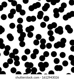 Random dots, random circles pattern, background. Noise halftone. Dispersion, scatter dotted half-tone pointillist design. Noisy particles speckle texture. Abstract geometric circles illustration