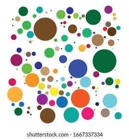 Random dots, circles pattern. Pontillist / screntone /  half-tone  graphic element